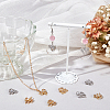 12Pcs 2 Colors Brass Micro Pave Cubic Zirconia Charms KK-BBC0014-18-4