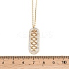 Polymer Clay Crystal Rhinestone Oval Pendant 304 Stainless Steel Cable Chain Necklaces for Women NJEW-A064-06G-5