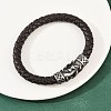 Braided Microfiber Leather Bracelets for Men Women BJEW-H631-01AS-02-3