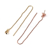   3 Styles Brass Stud Earring Findings KK-PH0003-22-3