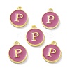 Golden Plated Alloy Enamel Charms ENAM-XCP0001-13P-2