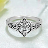 Knot Brass with Crystal Rhinestone Finger Rings FS-WG1EEAC-03-1