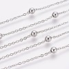Tarnish Resistant 304 Stainless Steel Cable Chain Anklets LS-AJEW-P069-04P-2