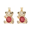 Brass Micro Pave Cubic Zirconia Pendants KK-M240-14-2
