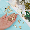 16Pcs 8 Styles Alloy Pendants TIBEP-BC0001-06-3