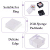 12Pcs 2 Colors Square Paper Jewelry Ring Gift Storage Boxes CON-TA0001-18-5
