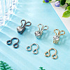 15Sets 3 Colors Alloy Rhinestone Hook and Eye Fasteners FIND-TA0006-54-8