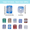10 Colors Two Tone Transparent Glass Beads GLAA-SP0001-09-2