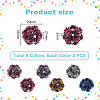 12Pcs 6 Colors Handmade Polymer Clay Rhinestone Beads CLAY-PH0002-08-2