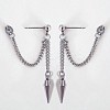 304 Stainless Steel Dangle Stud Earrings WGF9E4F-02-1