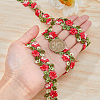 7 Yards 7 Colors Gradient Color Polyester Flower Lace Ribbon OCOR-DC0001-12-3