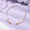 ABS Plastic Imitation Pearl Round & Bowknot White Beaded Purse Chains AJEW-BA00140-1
