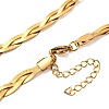 Ion Plating(IP) 304 Stainless Steel Snake Chains Necklaces NJEW-M075-02B-G-3