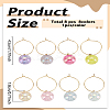 8Pcs Glass Wine Glass Charms AJEW-LP00013-2