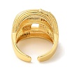 Double Layer Brass Micro Pave Cubic Zirconia Open Cuff Rings X-RJEW-U008-09G-3