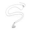 Valentine's Day Brass Micro Pave Clear Cubic Zirconia Pendant Necklaces LS-NJEW-B101-06P-2
