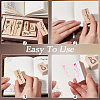 Flower Wooden Rubber Stamps Sets DIY-WH20013-69A-5