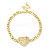 Brass Micro Pave Cubic Zirconia Link Bracelets LS-BJEW-S158-13G-B-4