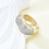 Brass Micro Pave Clear Cubic Zirconia Cuff Rings for Women RJEW-G347-12GP-1