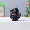 Natural Garnet Carved Healing Owl Figurines PW-WG13335-01-1