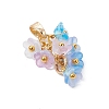 8Pcs Flower Acrylic Charms PALLOY-JF03591-4