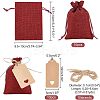 10Pcs Burlap Packing Pouches Drawstring Bags ABAG-NB0001-40A-6