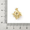 Rotatable Brass Micro Pave Clear Cubic Zirconia Pendants KK-F905-23G-05-3