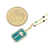 Brass Pendant Necklaces NJEW-R006-01G-02-1