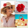 80Pcs Cloth Artificial Flower Heads AJEW-GA0009-23-5