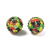 Round Resin Rhinestone Beads OACR-Z035-02B-2