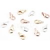 30Pcs 3 Colors Brass Lobster Claw Clasps KK-BC0002-19-3