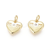 Golden Plated Brass Charms LS-ZIRC-L087-041G-1