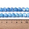 Ombre Effect Dyed Electroplate Opaque Glass Beads Strands EGLA-Q130-01A-06-5