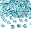 111Pcs Electroplate Transparent Colours Rainbow Glass Seed Beads SEED-YW0002-93L-1
