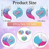 10 Sets Gradient Color Opaque Resin Pendants RESI-SZ0001-91D-2