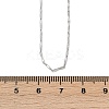 925 Sterling Silver Twisted Bar Link Chain Necklaces NJEW-H056-01B-P-5
