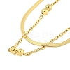 Ion Plating(IP) 304 Stainless Steel Multi Layered Necklaces LS-NJEW-S426-06G-2