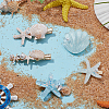Starfish & Shell Shape Resin Alligator Hair Clips PHAR-WH0006-35-4