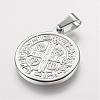 Non-Tarnish 304 Stainless Steel Pendants STAS-E117-04P-2