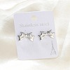 304 Stainless Steel Stud Earrings for Women LS-EJEW-K306-04P-2