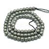 Non-magnetic Synthetic Hematite Beads Strands G-K015-6mm-02F-3