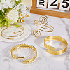 4Pcs 4 Styles Upper Arm Cuff Band AJEW-GF0010-91-3