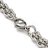 Non-Tarnish 201 Stainless Steel Rope Chain Bracelets STAS-Z056-11P-3