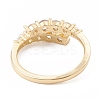 Clear Cubic Zirconia Open Cuff Ring RJEW-F124-04G-3