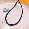 Natural Lapis Lazuli Heishi Graduated Beaded Necklaces JO0051-6-1