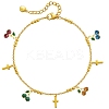 50Pcs Rack Plating Brass Enamel Pendants ENAM-CJ0004-04-6