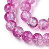 Transparent Crackle Baking Paint Glass Beads X1-DGLA-T003-01B-09-3