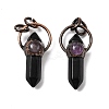 Natural & Synthetic Mixed Gemstone Pendants G-B149-09R-2