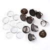 25mm Transparent Clear Domed Glass Cabochon Cover for Brass Portrait Ring Making KK-X0019-NF-1