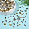 100Pcs 10 Styles Tibetan Style Alloy Flower Bead Caps TIBE-YW0001-84-5